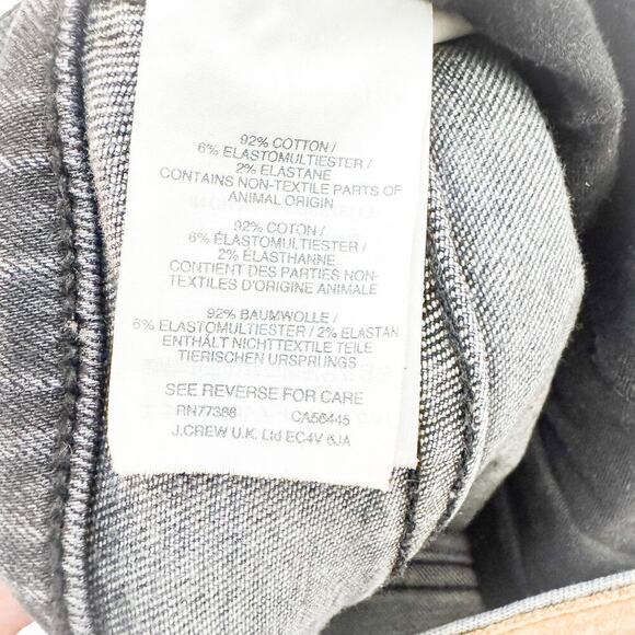 Madewell Slim Straight Charcoal Straight Leg Denim Jeans Raw Hem Size 28 - Picture 8 of 9